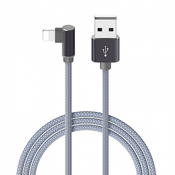 Кабель Borofone BX12, lightning, 1 м, серый