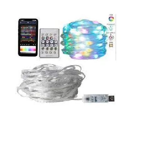 Светодиодная уличная многоцветная лента-гирлянда ELK-BLEDOMA RGB led с пультом 15 м