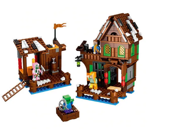 Конструктор Майнкрафт Дом на реке 414 деталей