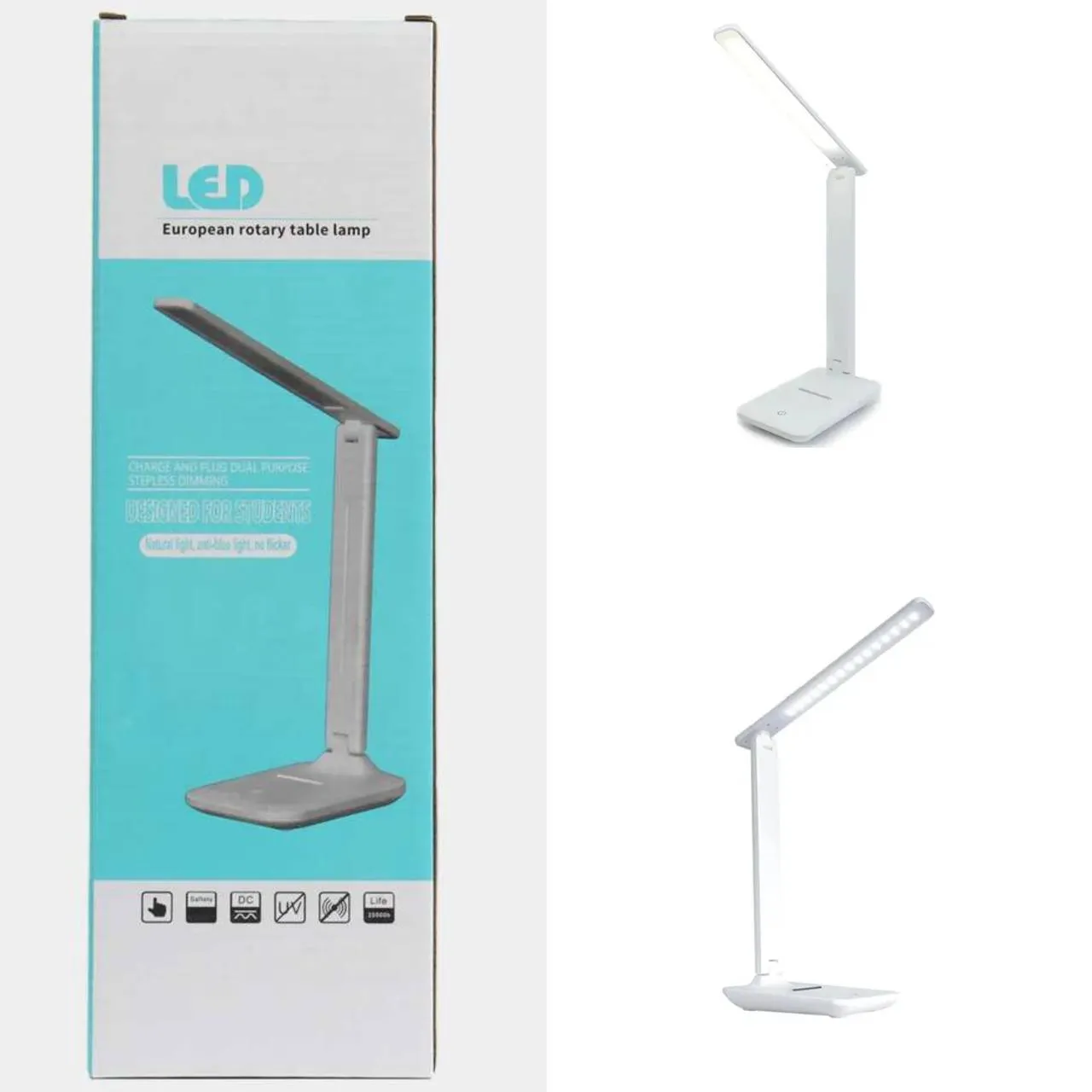 Беспроводная настольная светодиодная лампа для маникюра European Rotary Table Lamp