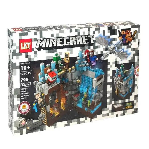 Конструктор LKT Minecraft 123-225 Битва в ледяной пещере 798 деталей 10+