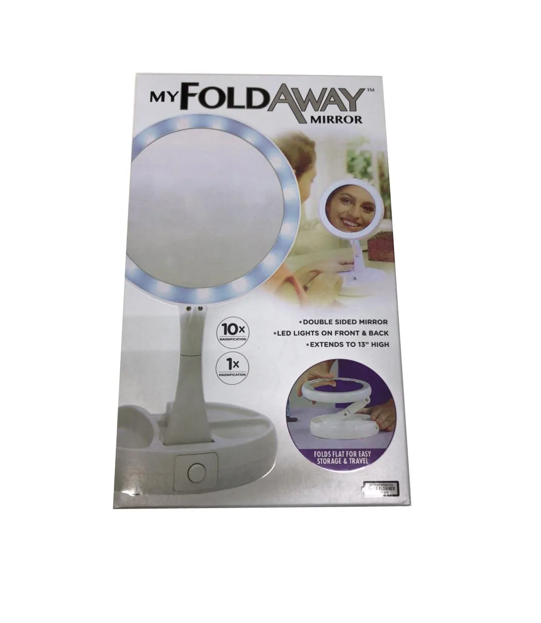 Косметическое настольное зеркало с подсветкой My Foldaway Mirror